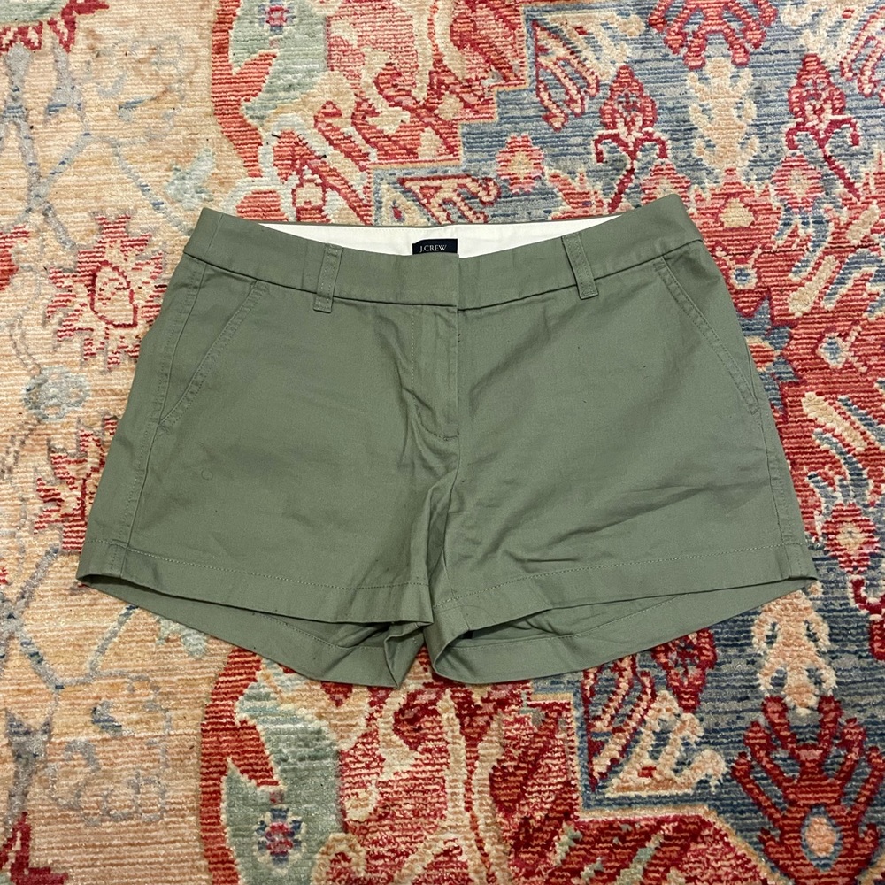 J Crew Olive Green Khaki Shorts